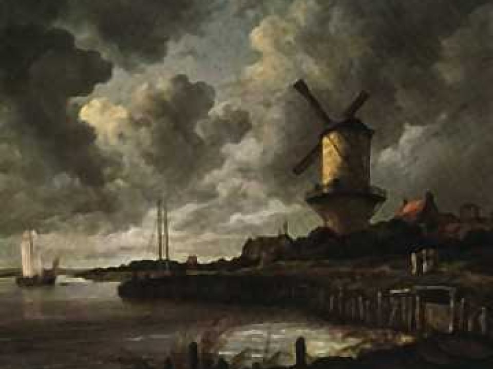 Binnen korenmolen / Molen van Ruisdael te Wijk bij  Duurstede